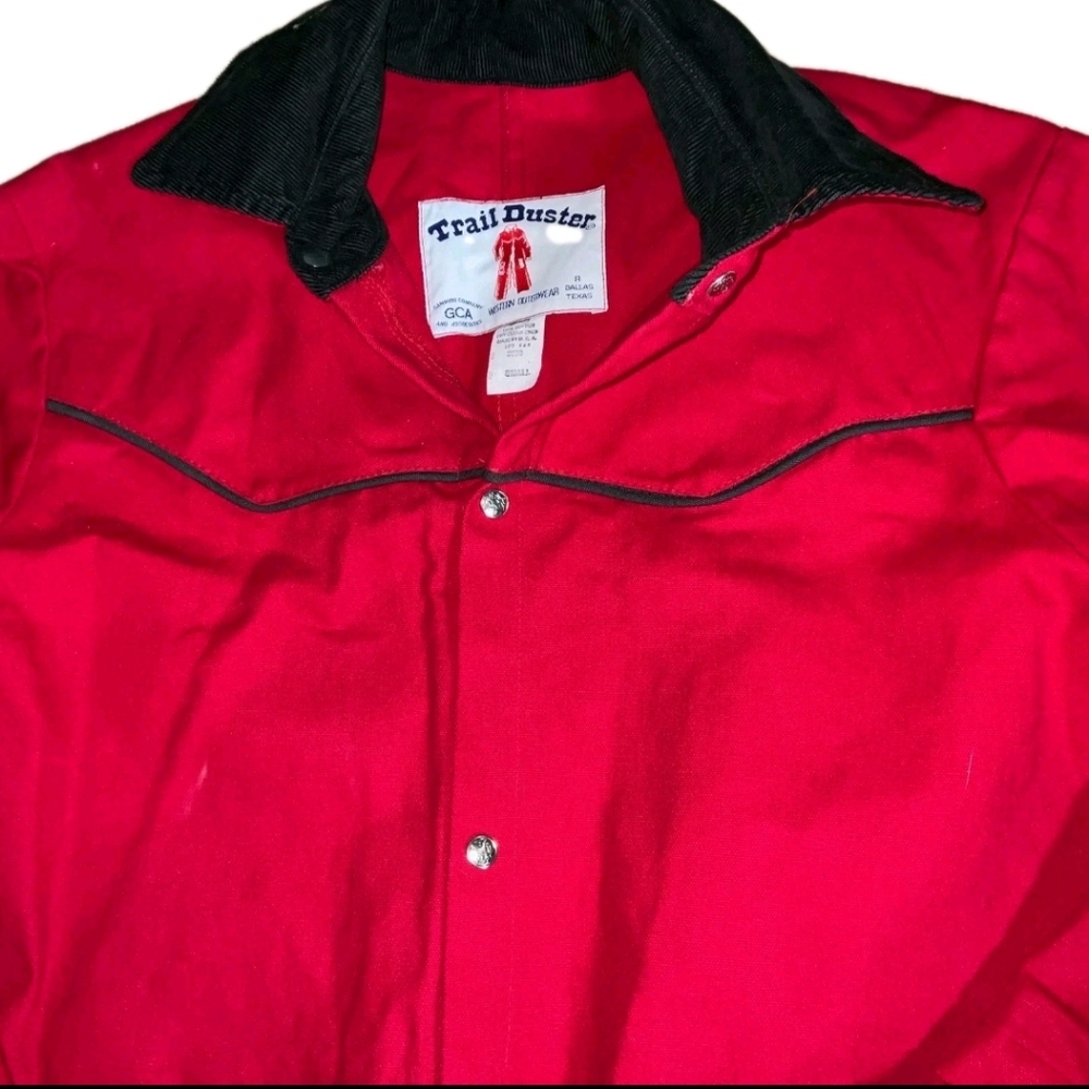 TRAIL DUSTER Vintage Western Trail Duster Long Coat GCA Dallas Tx. Size Small.